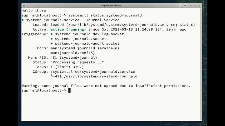 Journalctl - Viewing the logs in Systemd based Linux distributions