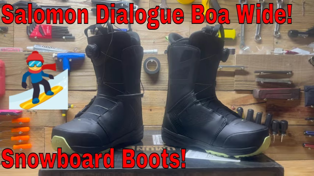 Salomon Dialogue Dual Boa Wide Snowboard Boots Review 2022! Wide Snowboard  Boots Review! - YouTube