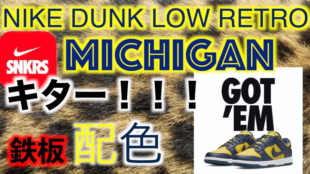 スニーカー 鉄板カラーリング キタ Nike Dunk Low Retro Michigan ナイキ ダンクロー ミシガン ミシガン最高 Youtube スニーカー 鉄板カラーリング キタ Nike Dunk Low Retro Michigan ナイキ ダンクロー ミシガン ミシガン最高 Youtube