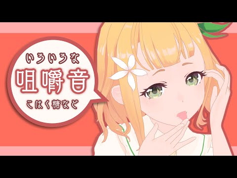 【ASMR】KU100でいろいろな咀嚼音などを耳元で【こはく糖など】