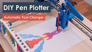 DIY Pen Plotter with Automatic Tool Changer | Arduino based CNC Drawing Machine