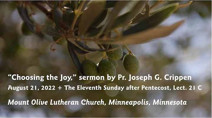 "Choosing the Joy," sermon by Pr. Joseph G. Crippe...