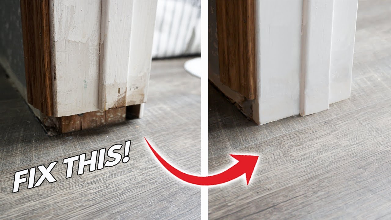 How To Fix Big Door Jamb Gaps After New Floor Install Easy Diy Trim Repair You