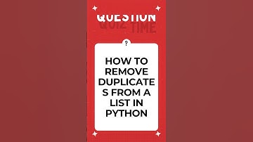 🚫 Remove Duplicates - Python