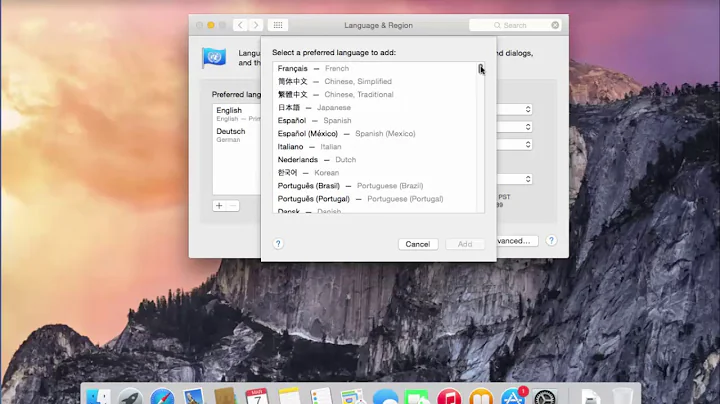 How To Change System Language in Mac OS X