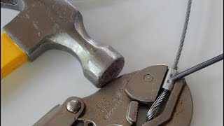 How to Clamp on a Custom Wire Rope Ferrule Sleeve Without a Swaging Tool With a Hammer and Punch by carandtrain 1,152 views 1 month ago 3 minutes, 10 seconds