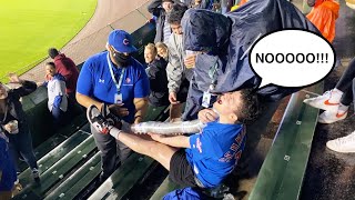 Wrigley Field security was NOT HAPPY about this