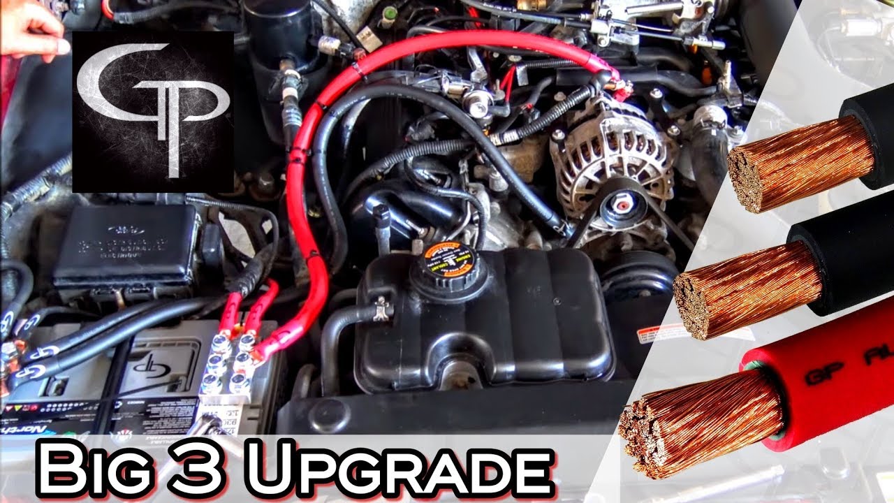 HOW TO INSTALL THE BIG 3 UPGRADE CAR AUDIO - YouTube 4 wire alternator wiring toyota 