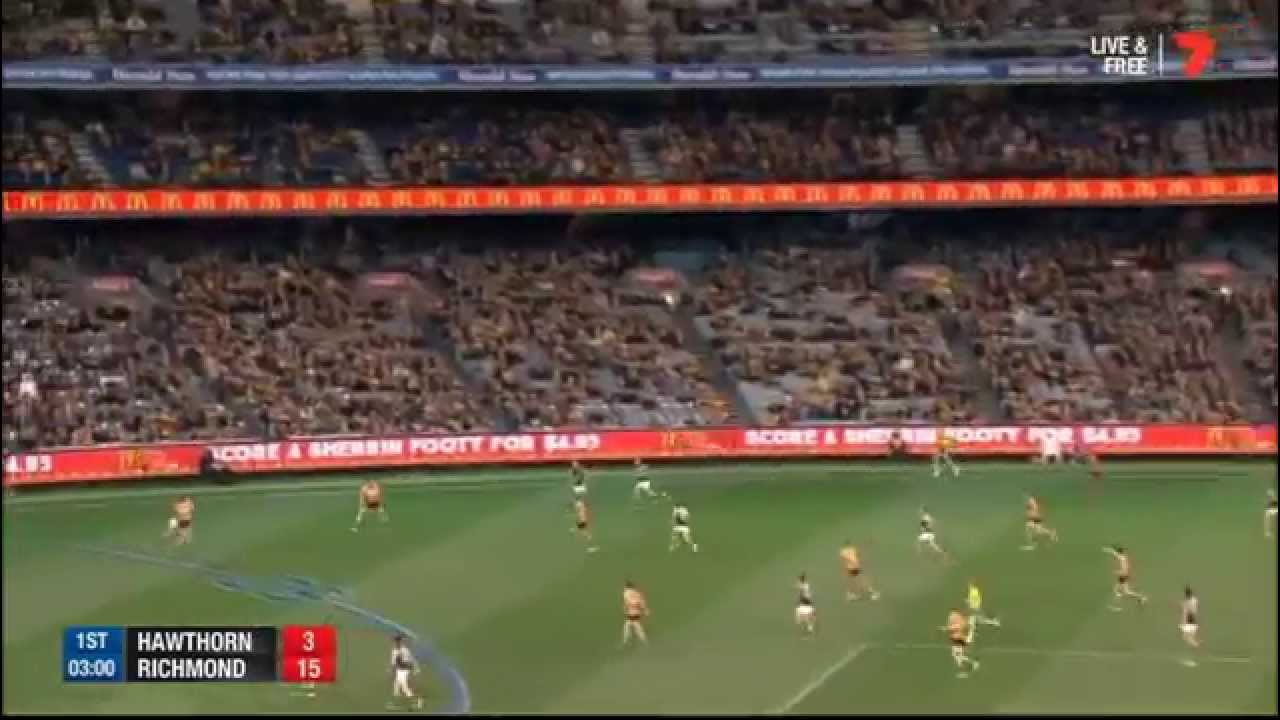 Brett Deledio - 4 goals vs Hawthorn (Rd 18, 2015)