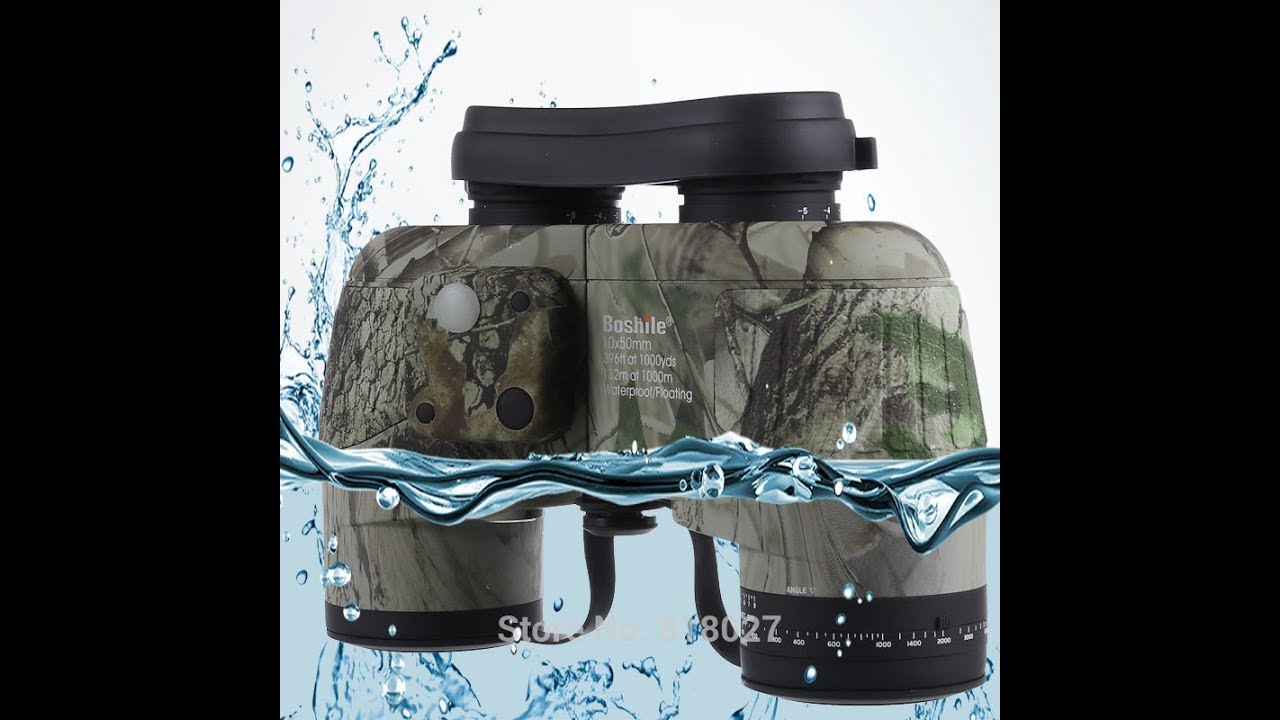 fogproof Binoculars Boshile 10x50 Navy telescopio with rangefinder Compass