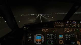 MSFS2024 PMDG 737 Korean air 1432 landing at Incheon with night landing screenshot 4
