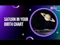 How to Work With Saturn in Your Human Design or Astrology Chart - Saturn Medicine 2