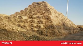 chopped straw baling compactor