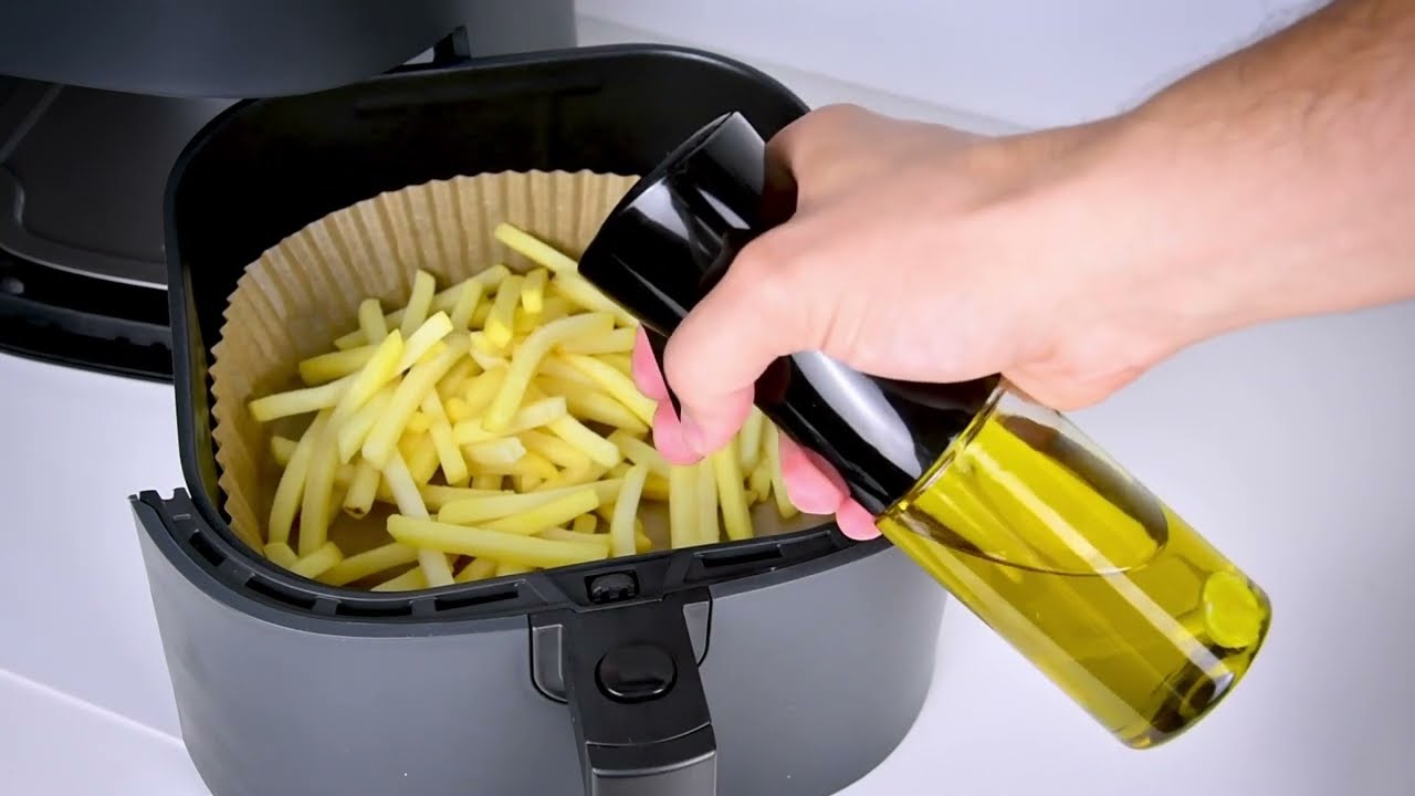 Pulverizador de aceite freidora de aire + 100 Papel para no lavar todo el  rato tu air fryer 