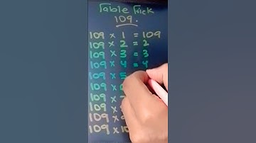 TIMES TABLE - 109 #shorts  #maths