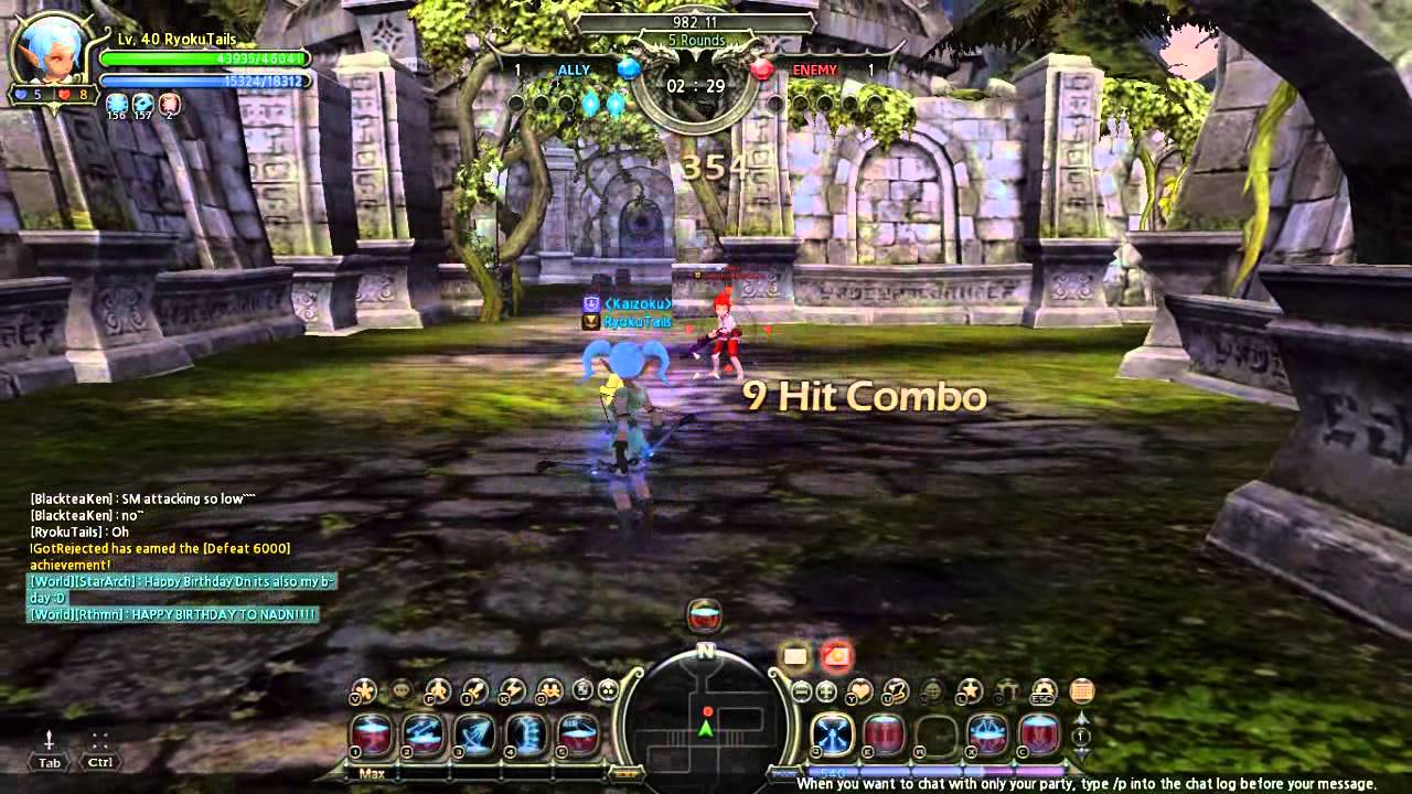 [DragonNest Ryoku 1v1] RyokuSonic(Sharpshooter) vs BlackteaKen(Swordsman)