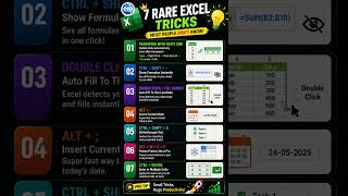 7 Rare Excel Tricks | dptutorials