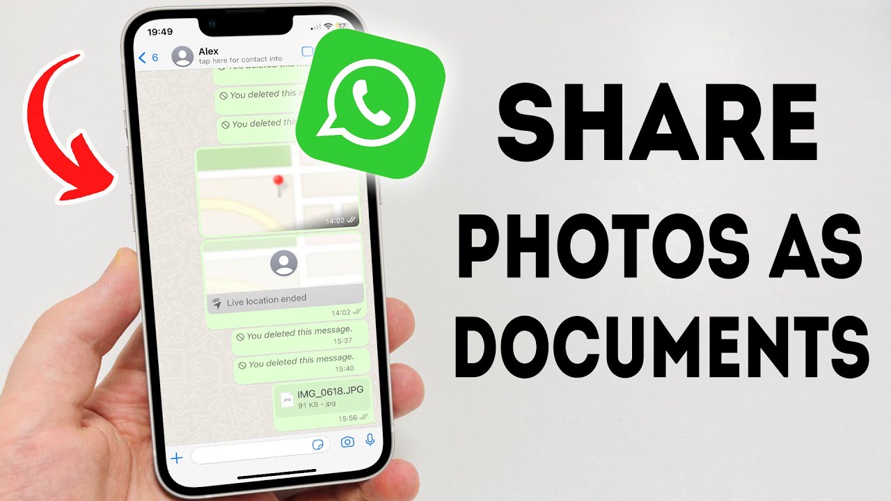 How To Share Photos As Documents on WhatsApp - Full Guide - YouTube