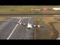 Extreme airport takeoff in iceland