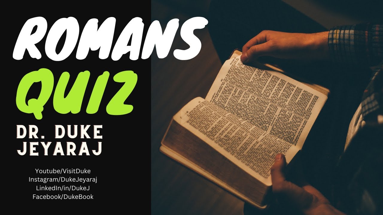 The Romans Kahoot Bible Quiz Dr. Duke Jeyaraj Players from India