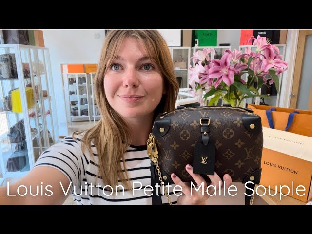 Authentic Louis Vuitton Petite Malle Souple Black Monogram