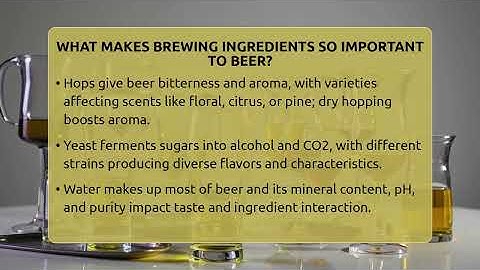 What Makes Brewing Ingredients So Important To Beer? - The Pint Guy