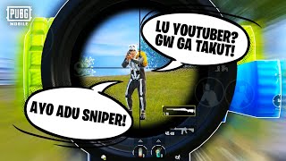 GA NYANGKA! DIAJAKIN ADU SNIPER 1V1! LANGSUNG KASIH AIM KERAS! - PUBG MOBILE