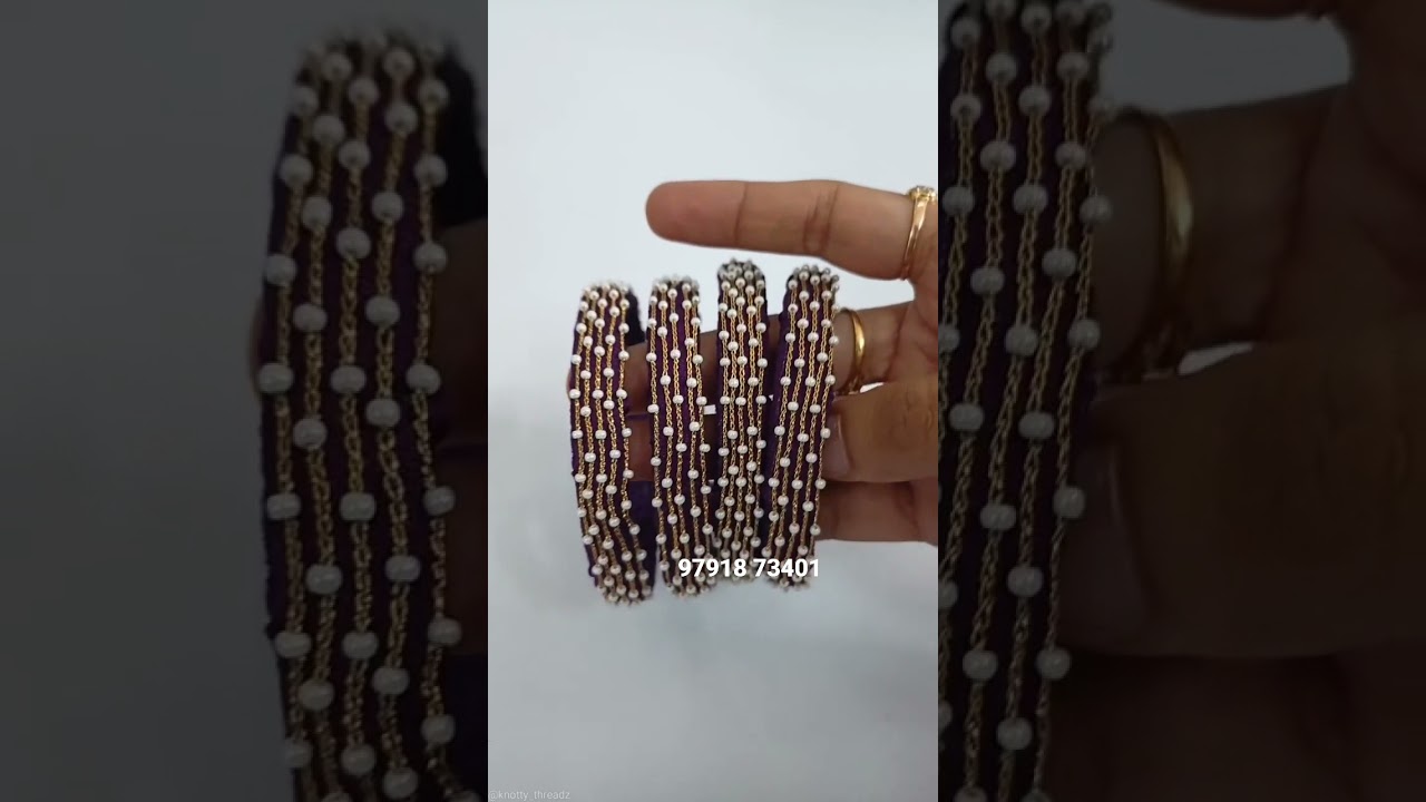 Raw silk bangles