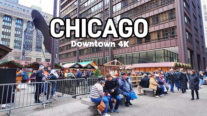 Downtown Chicago walking tour in winter / Dec 2024 #illinois #usa