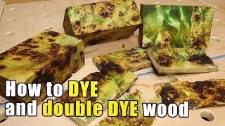 How to DYE and Double Dye wood in the stabilizing process with Cactus Juice  Resin Tutorial