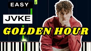 Golden Hour Piano Tutorial Easy  Beginner One Hand  |  JVKE Piano Cover