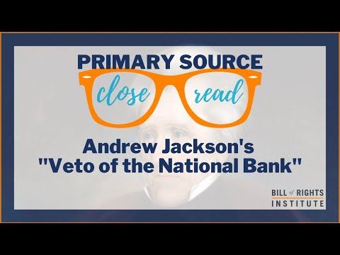 Video: ¿Por qué Jackson vetó el proyecto de ley del banco?