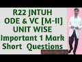 OneMark| ShortQuestions |ODE&VC |rajeshlekkalu