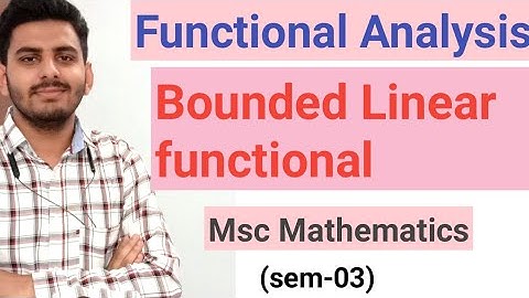 Bounded linear functional(important theorem)
