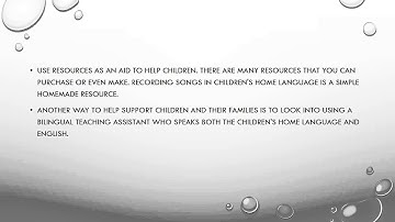 Ways to support children with EAL