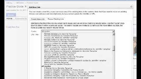 Adding database links to your LibGuide