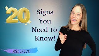 20 ASL Signs You Need to Know!  Sign Language
