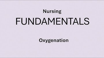 Fundamentals - Oxygenation