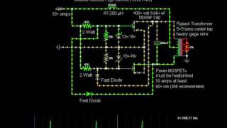 ZVS Flyback Driver - Simulation (Old incorrect, see new video)