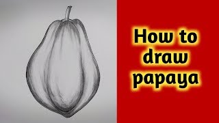 How to draw a papaya ||Gali Gali Art ||