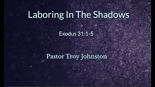 Laboring In The Shadows — Troy Johnston