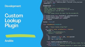 Creating a Custom Ansible Lookup Plugin in Python for retrieving API token