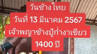 Ep.189 วันที่ 13 มีนาคม 2567 "วันช้างไทย" ✨️🙏😊เจ้าพญาช้างปู้ก่ำงาเขียว 1400ปี