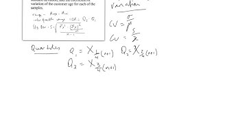 Sample Problem for Measures of Central Tendency and Measures of Variation