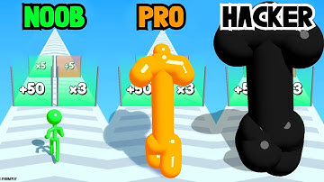 NOOB vs PRO vs HACKER in TALL MAN RUN