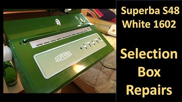 Selection Box Repairs and taping the belt on my Superba S48 / White 1602