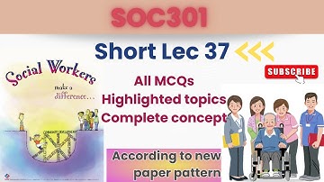 SOC301 Short Lecture 37_Highlighted Questions_short Lectures_Final Term_Full Detail In Short Time