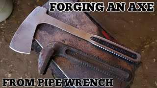 Forging An Axe From A Pipe Wrench