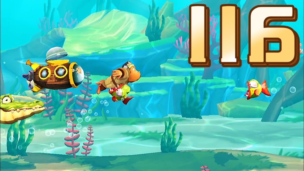 Banana Kong 2 / Destroy the submarine by luring the crocodile to take a ...