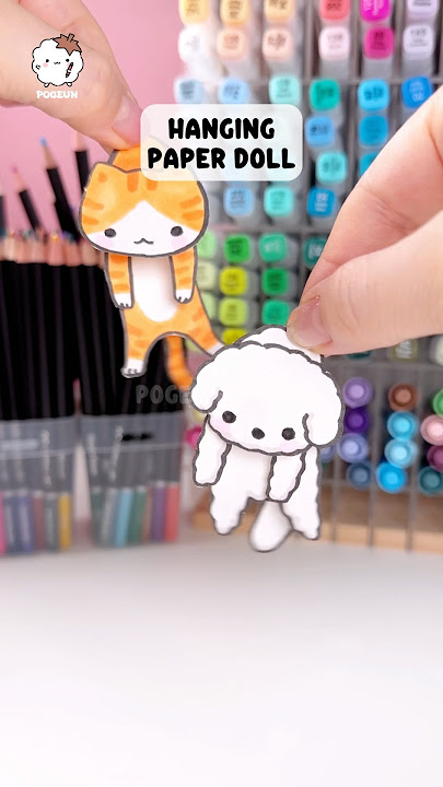 Try it💗 Hanging paper doll #diy